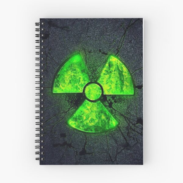 Item preview, Glowing Green Radiation Sign on Cracked Asphalt Road designed and sold by BestDetailer.
