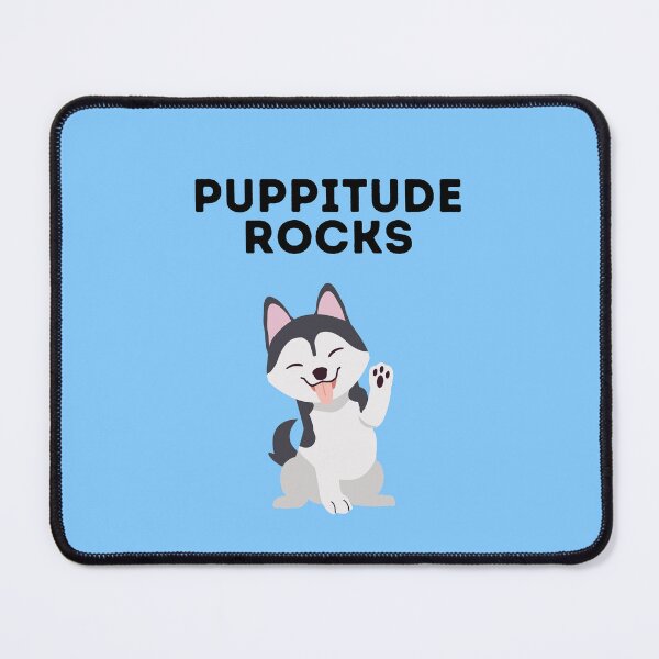 Item preview, Puppitude rocks Husky blue designed and sold by Dolsini Dog Designs.