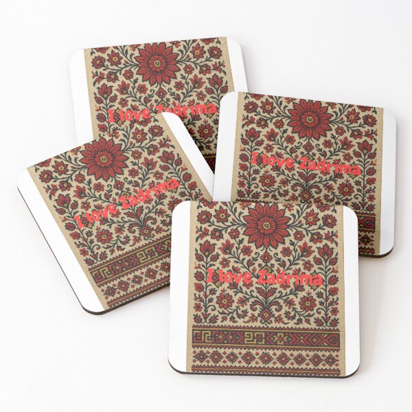 Item preview, Colorful Zadrima Motifs – Traditional Albanian Embroidery Art designed and sold by TeutaDesings.