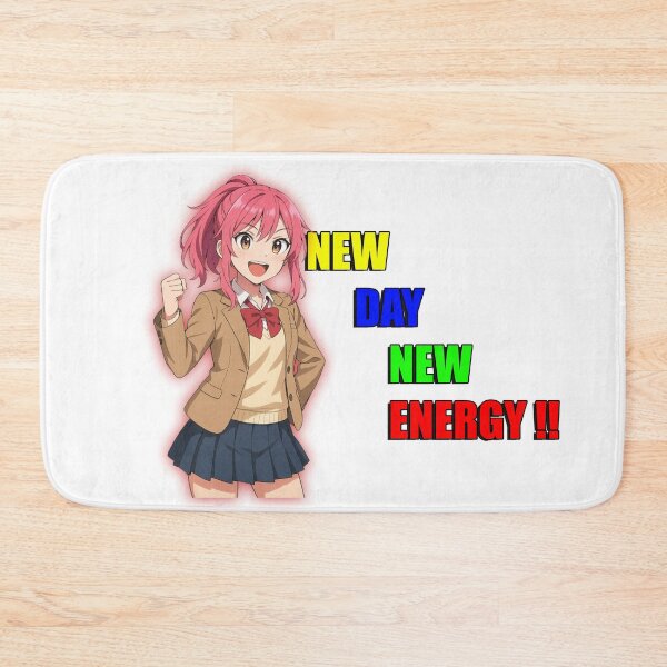 Item preview, New Day New Energy Anime Girl Art designed and sold by That One Gamer Otaku.