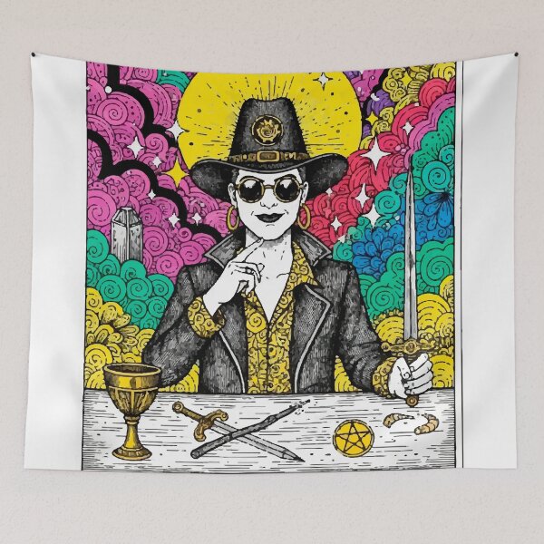Item preview, Boho Illustration of The Magician - Detailed and Vibrant Tarot Card designed and sold by  Ojo de Lilith.