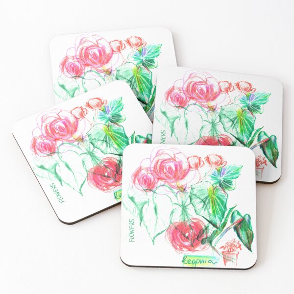 Item preview, Begonia flower artistic collage designed and sold by bokasin.