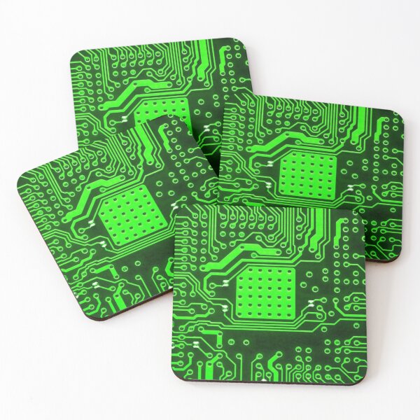 Item preview, Matrix Green Circuit Board Close-Up for Tech Enthusiasts designed and sold by BestDetailer.