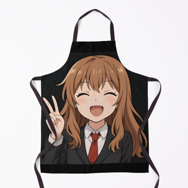 Item preview, Smiling Anime Business Girl Giving Peace Sign designed and sold by Amr Siam.