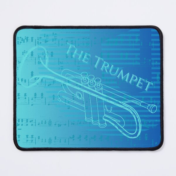 Item preview, The Trumpet In Teal & Turquoise designed and sold by BrightrDayMusicArt.