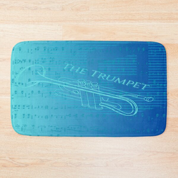 Item preview, The Trumpet In Teal & Turquoise designed and sold by BrightrDayMusicArt.