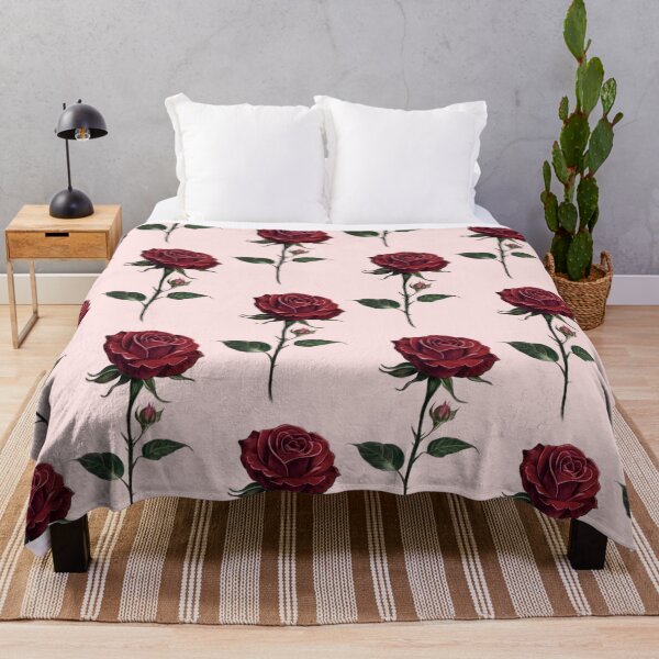 Artikelvorschau, Elegante realistische botanische Illustration der roten Rose entworfen und verkauft von Scarlet Swan.