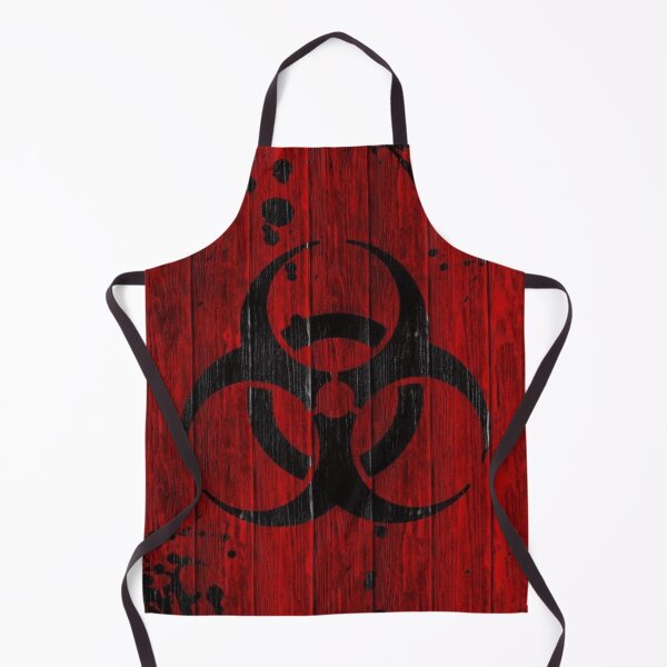 Item preview, Red Biohazard Symbol on Dark Wooden Background designed and sold by BestDetailer.