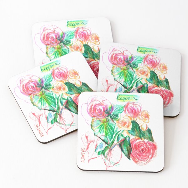 Item preview, Begonia flower artistic collage designed and sold by bokasin.