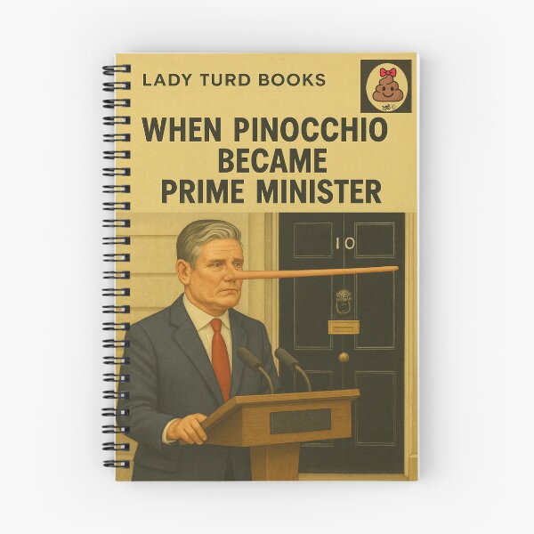 Item preview, When Pinocchio Became Prime Minister Kier Starmer Parody | Lady Turd Books designed and sold by ZEDorDEAD.