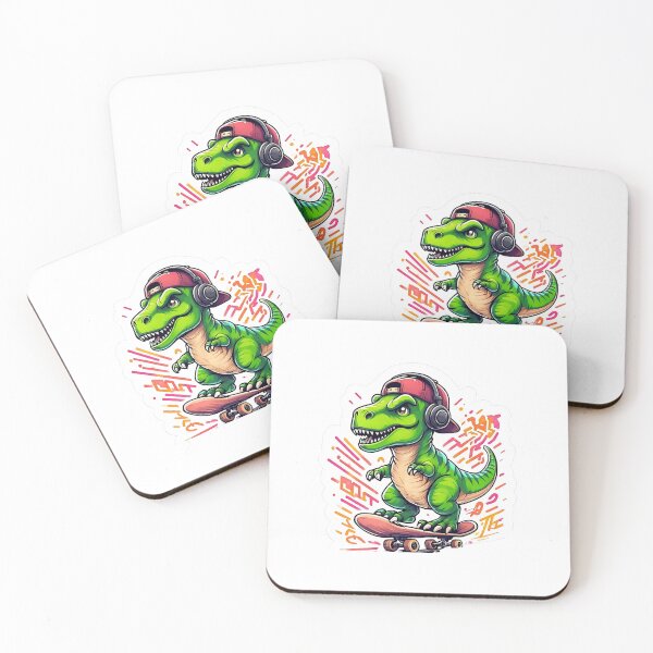 Item preview, Skater Dino – Cool Dinosaur on Wheels designed and sold by YumePixel.