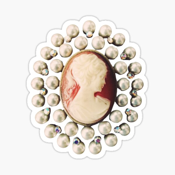 Classic Vintage Cameo - Art Photo - Jewelry Inspired Gift Sticker