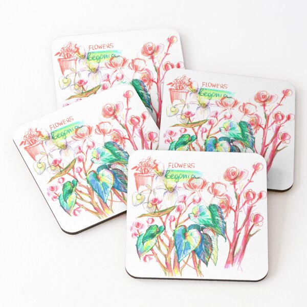 Item preview, Begonia flower artistic collage designed and sold by bokasin.