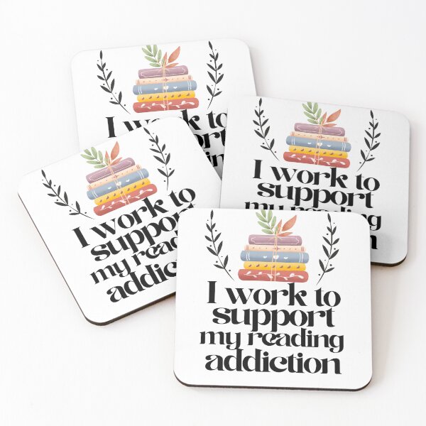 Item preview, I work to support my reading addiction designed and sold by Oreo2020 Creations.