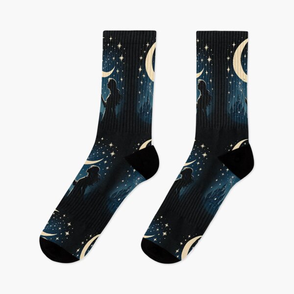 Item preview, Magical Night Sky with Castle and Moonlight Sparkle designed and sold by Amr Siam.