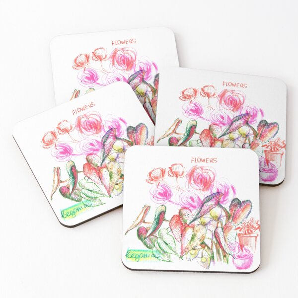 Item preview, Begonia flower artistic collage designed and sold by bokasin.