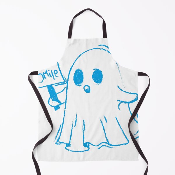 Item preview, Blue Ghost with “Smile” Sign designed and sold by Duh-Artes.