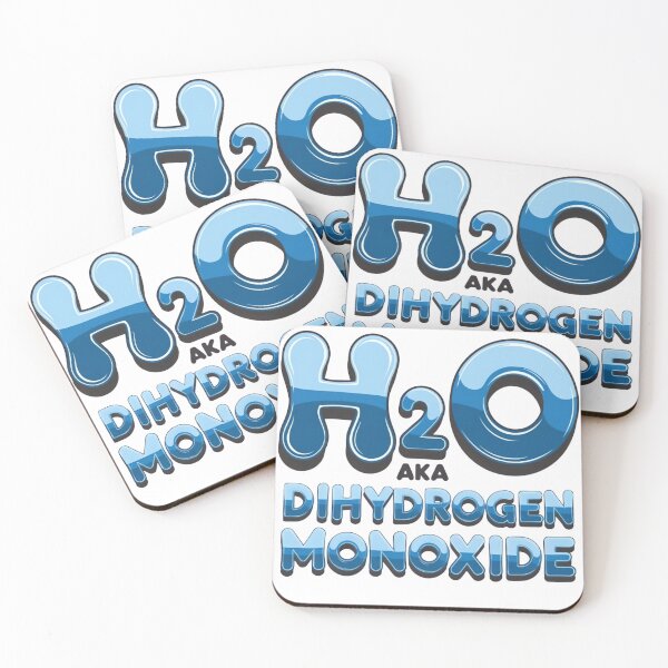 Item preview,  Funny H2O Water Molecule Typography– Dihydrogen Monoxide Design designed and sold by ARTReMi.