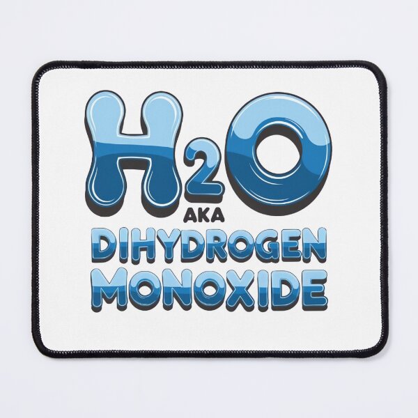 Item preview,  Funny H2O Water Molecule Typography– Dihydrogen Monoxide Design designed and sold by ARTReMi.