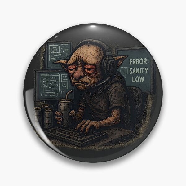 Item preview, Error: Sanity Low – Exhausted Tech Gremlin designed and sold by Soft Spiral Society.