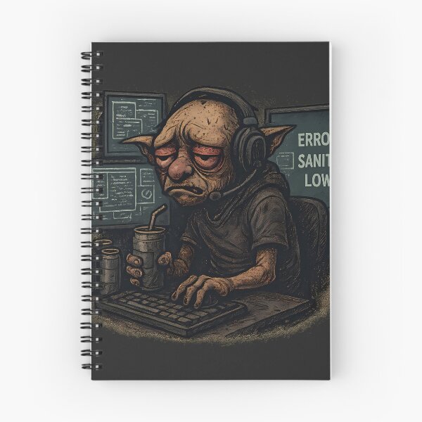 Item preview, Error: Sanity Low – Exhausted Tech Gremlin designed and sold by Soft Spiral Society.