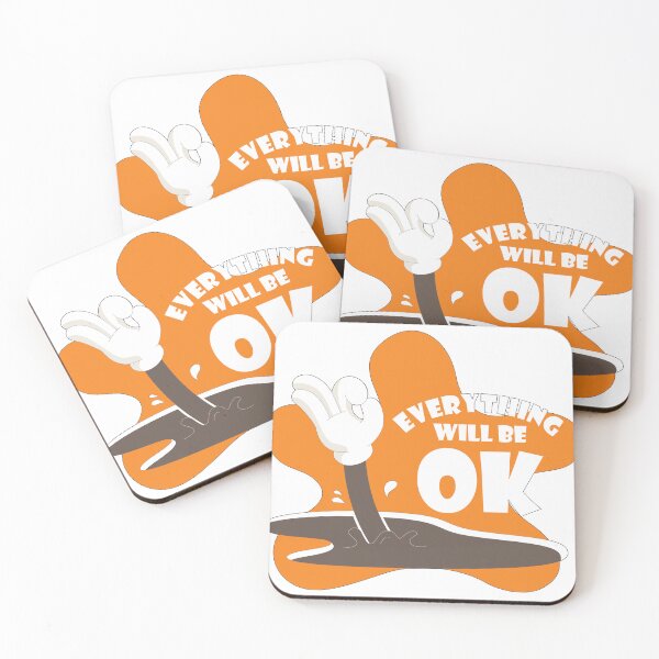 Item preview, Everything Will Be OK – Retro Cartoon Hand Positive Message designed and sold by SkillDesigner.