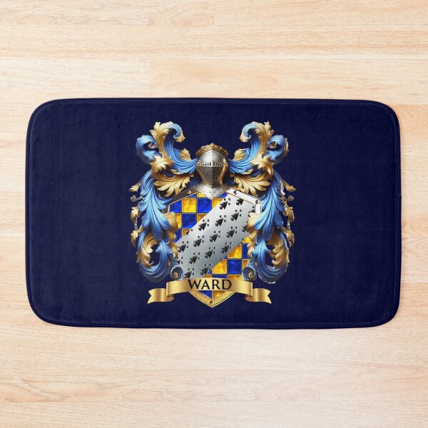 Item preview, Ward Family Crest – Irish Blue Shield with Gold Cross Fleury designed and sold by Highlandkings.