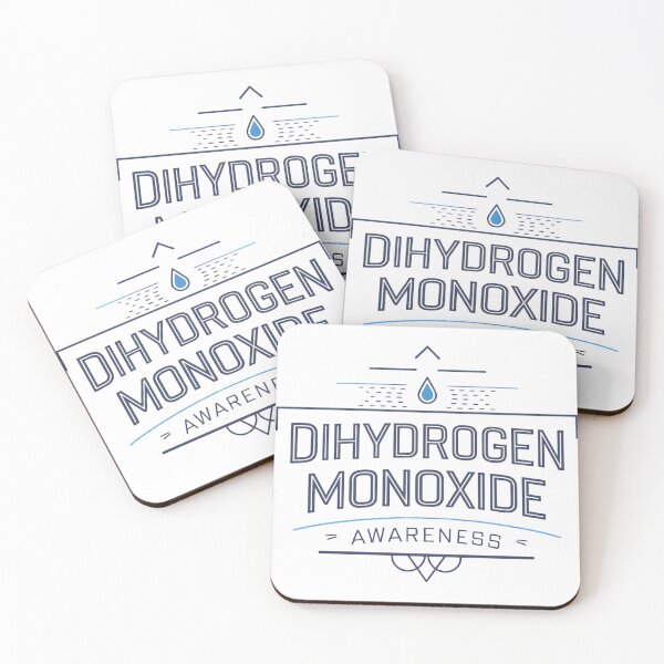 Item preview,  Minimalist Dihydrogen Monoxide Awareness – Nerdy Water Joke Tee designed and sold by ARTReMi.