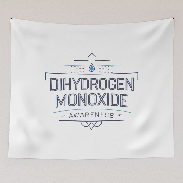 Item preview,  Minimalist Dihydrogen Monoxide Awareness – Nerdy Water Joke Tee designed and sold by ARTReMi.