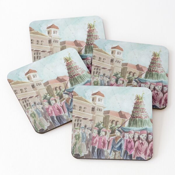 Item preview, Landscape Watercolor Painting - Traditional Parade at the Palace designed and sold by dellanaradika.