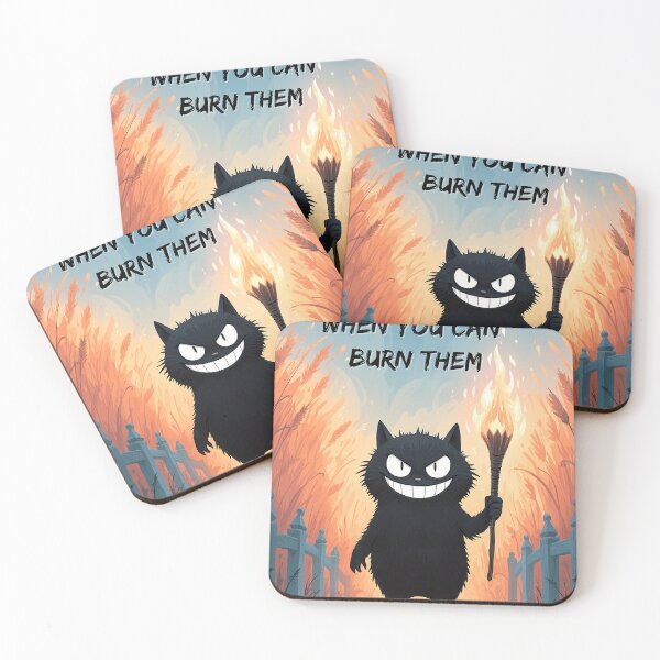 Item preview, Why Build Bridges When You Can Burn Them – Funny Torch Cat Dark Humor  designed and sold by Digital WereWolf .