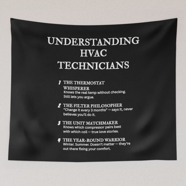 Item preview, Understanding HVAC Technicians – Funny Heating & Cooling Life Definitions – Black designed and sold by PsyFlow35.