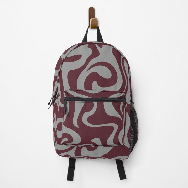 Item preview, Maroon and Silver Gray Groovy Swirl designed and sold by Owcomm.