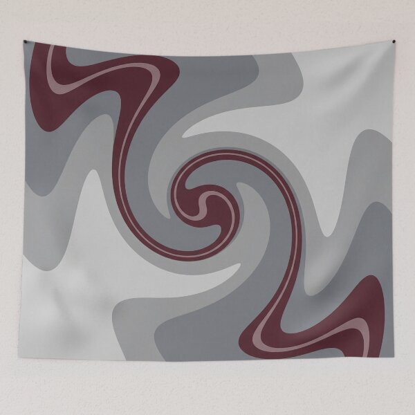 Item preview, Maroon, Silver, and Gray Wavy Swirl designed and sold by Owcomm.