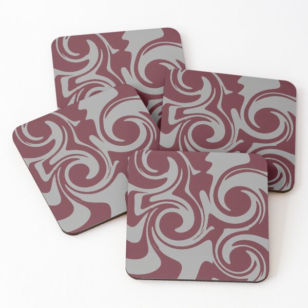Item preview, Burgundy and Silver Gray Liquid Swirl designed and sold by Owcomm.
