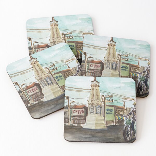 Item preview, Landscape Watercolor Painting - Morning Ride Past Tugu Jogja designed and sold by dellanaradika.