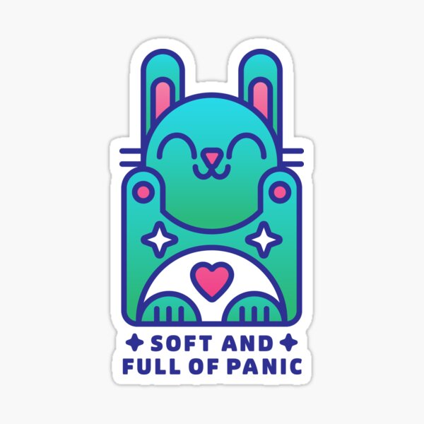 Item preview, Soft and Full of Panic Bunny - Anxiety Aesthetic Design designed and sold by musingtreeart.