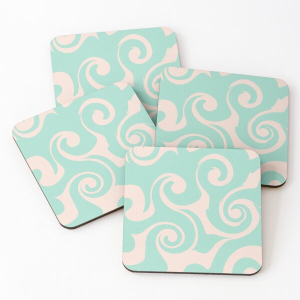 Item preview, Pastel Turquoise and Blush Pink Swirl designed and sold by Owcomm.