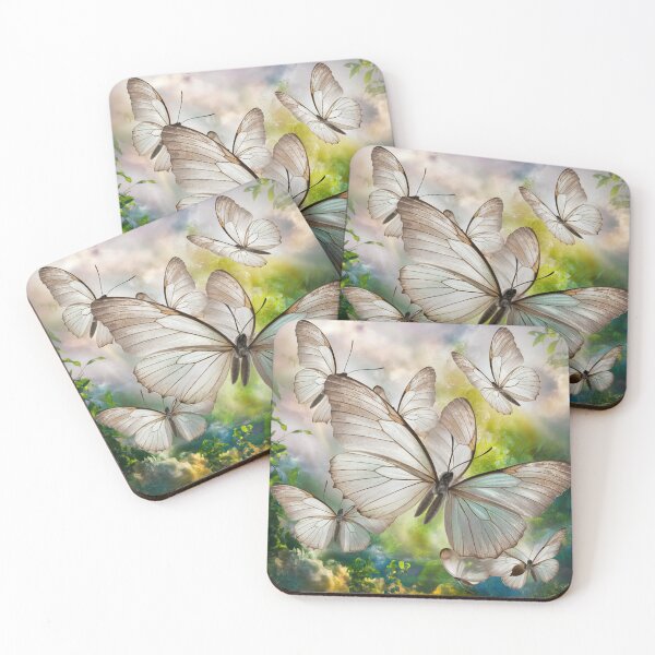 Item preview, Butterflies flying oveg the forest thicket. designed and sold by elegantpaterns.