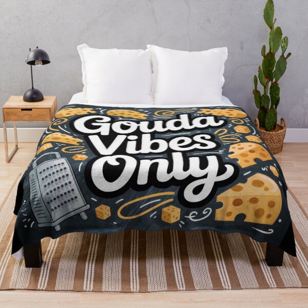 Item preview, Gouda Vibes Only – Cheesy Pun Chalkboard Art for Food Lovers designed and sold by ForeverPrintsOK.
