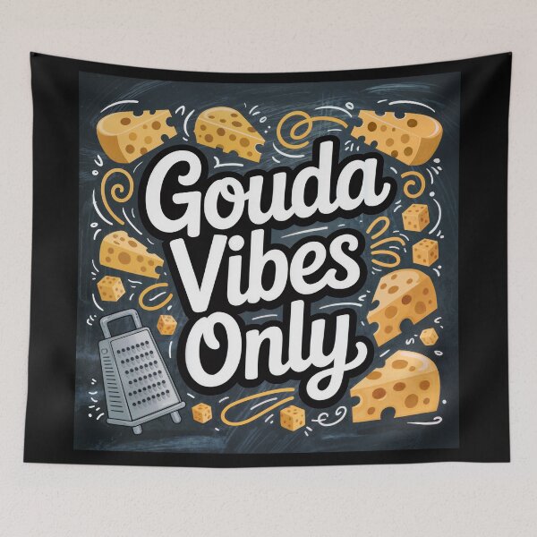 Item preview, Gouda Vibes Only – Cheesy Pun Chalkboard Art for Food Lovers designed and sold by ForeverPrintsOK.
