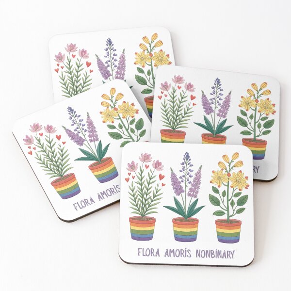 Item preview, Flora Amoris Nonbinary - Pride Flowers in Rainbow Pots (Pride Month Special Edition) designed and sold by asliberry.
