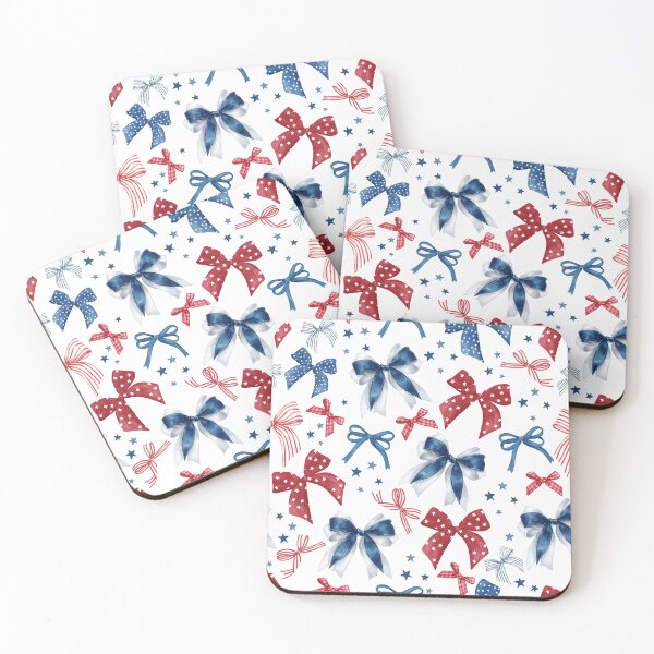 Item preview, Retro American Flag Preppy Coquette Bow Patriotic 4th Of July Pattern designed and sold by ROOFY-HK.