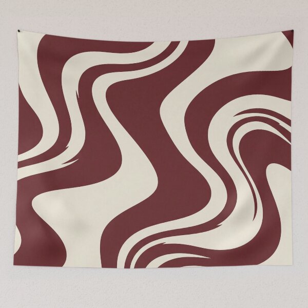 Item preview, Cream and Maroon Liquid Swirl designed and sold by Owcomm.