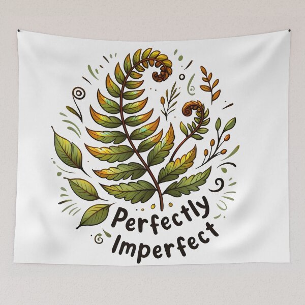 Item preview, Perfectly Imperfect | Botanical Fern Self-Love Digital Art 2025 designed and sold by AnnDesignStudio.