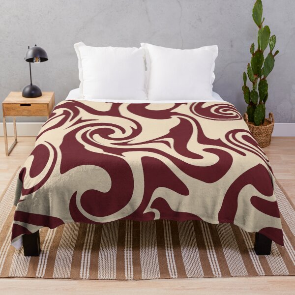 Item preview, Cream and Maroon Swirl Pattern designed and sold by Owcomm.