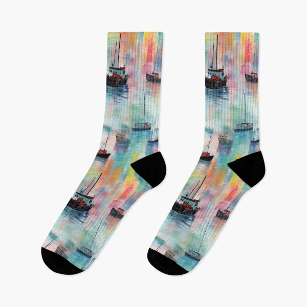 Item preview, Seaport Funny Rainbow Retro Pattern designed and sold by SecretDicer.