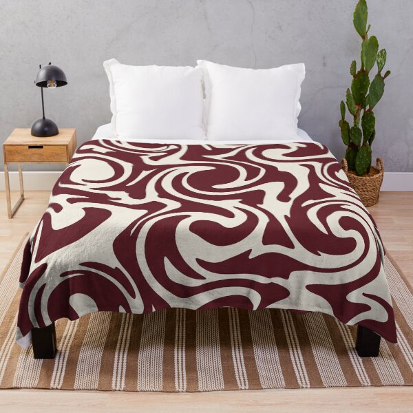 Item preview, Cream and Maroon Swirl Pattern designed and sold by Owcomm.