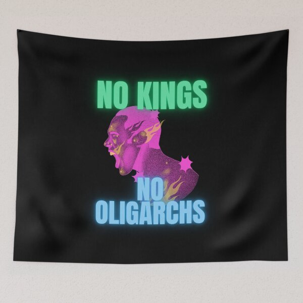 Item preview, no kings no oligarchs designed and sold by TEEJAMBOREE.