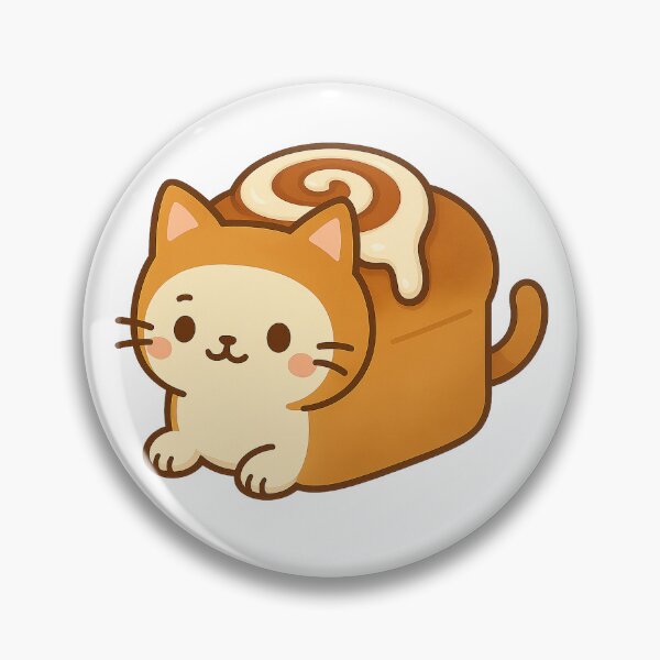 Item preview, Cinna-Loaf Cat – Cozy Cinnamon Roll Kitty Sticker designed and sold by Tripconic.
